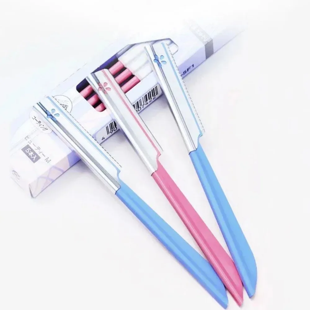 5PC Eyebrow Epilator Set for Women - Makeup Beauty Eyebrow Hair Removal Trimmer Tool with Steel Blade Facial Razor Styling Tool image 3