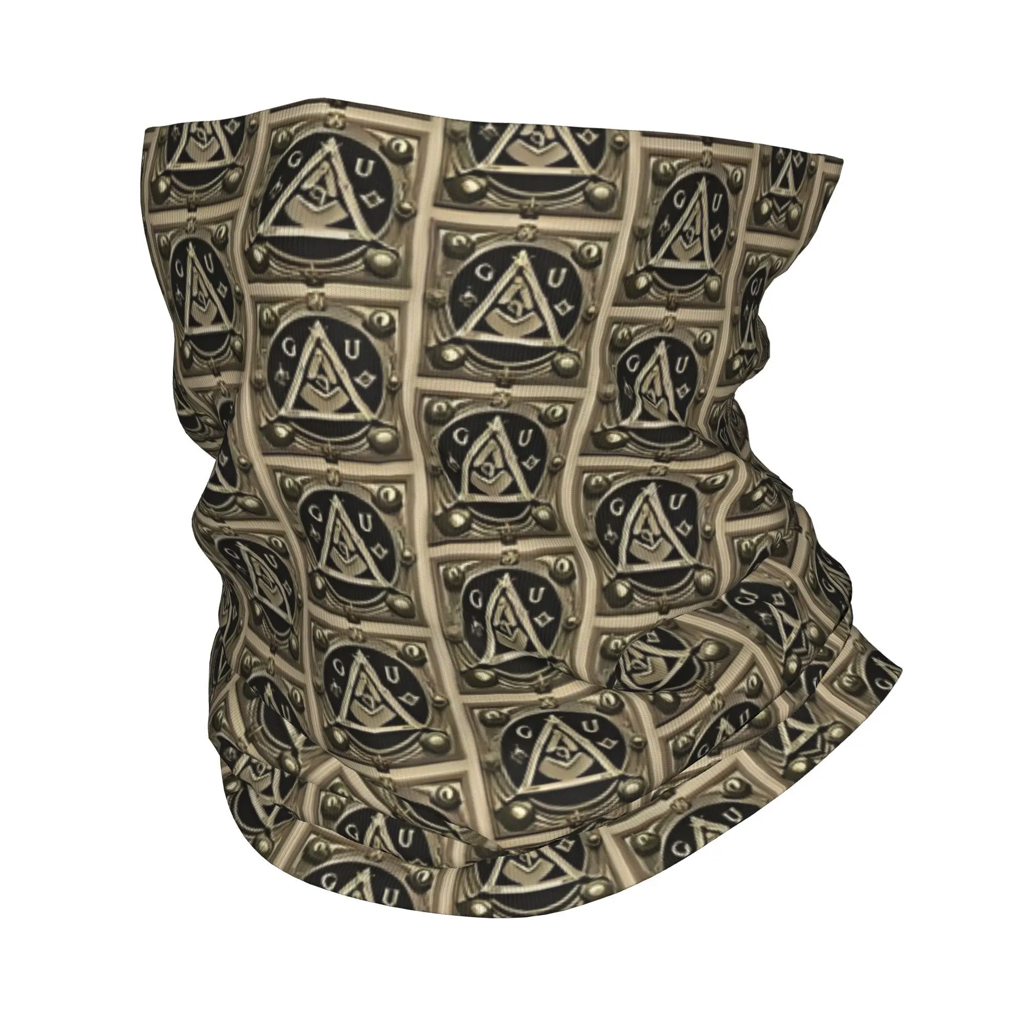 Original Freemasonry Symbol Masonic Bandana Neck Cover Wrap Scarf Multi-use Face Mask Sports for Men Women Adult Windproof