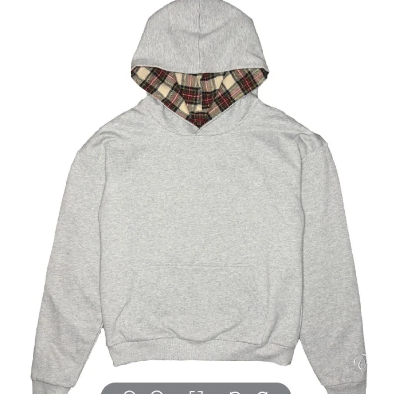 2025 Autumn/Winter New High Street Reversible Vintage Plaid Casual Hooded Cotton Jacket Coat
