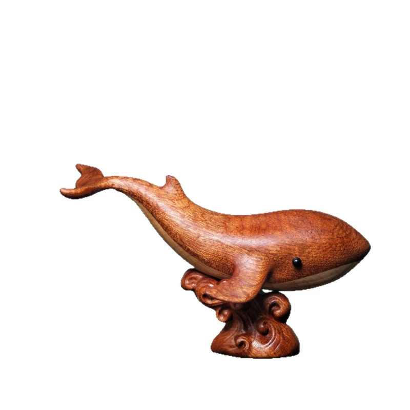LTT magnetic suction free whale simulation living room creative solid wood ornament
