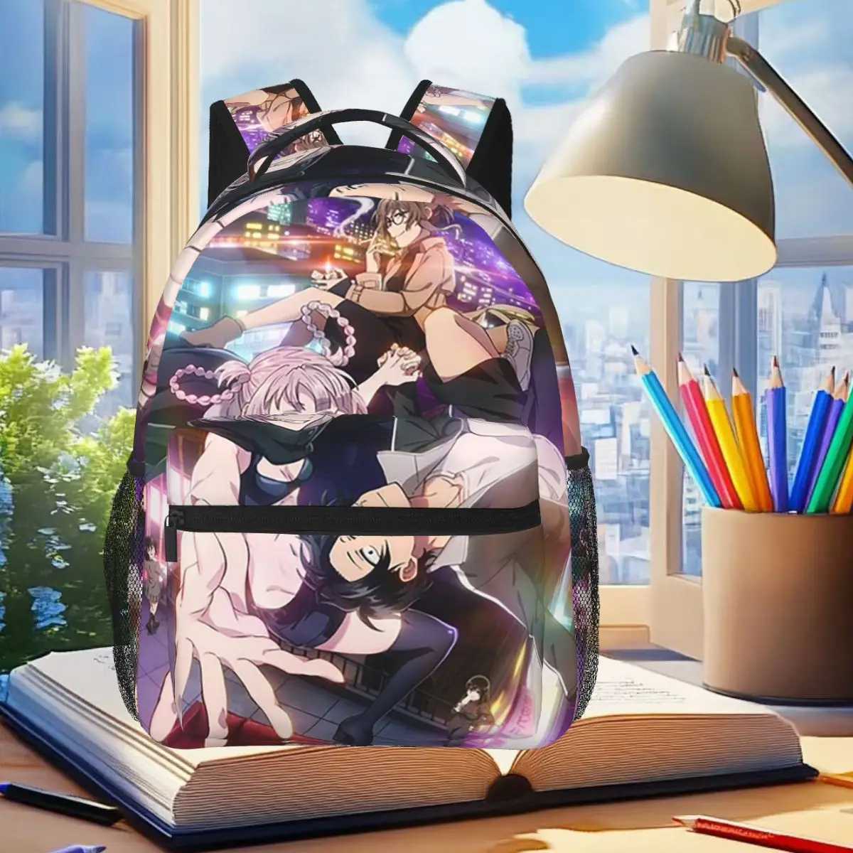 

Anime Call Of The Night Backpack Student Boys Girls BookBag Kids School Bag Laptop Shoulder Bags for Men Women
