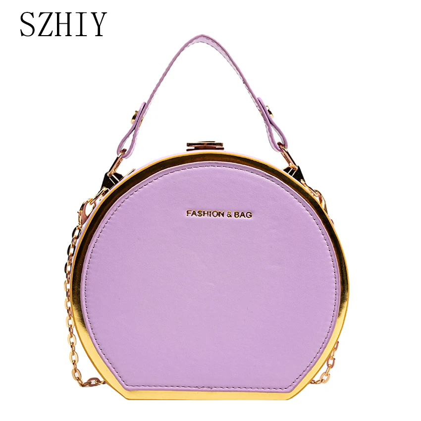 Ladies Round Bags Evening Handbag Designer Chain One Shoulder Crossbody Purse Luxury Colorful Phone Pocket Bolso Fiesta Mujer