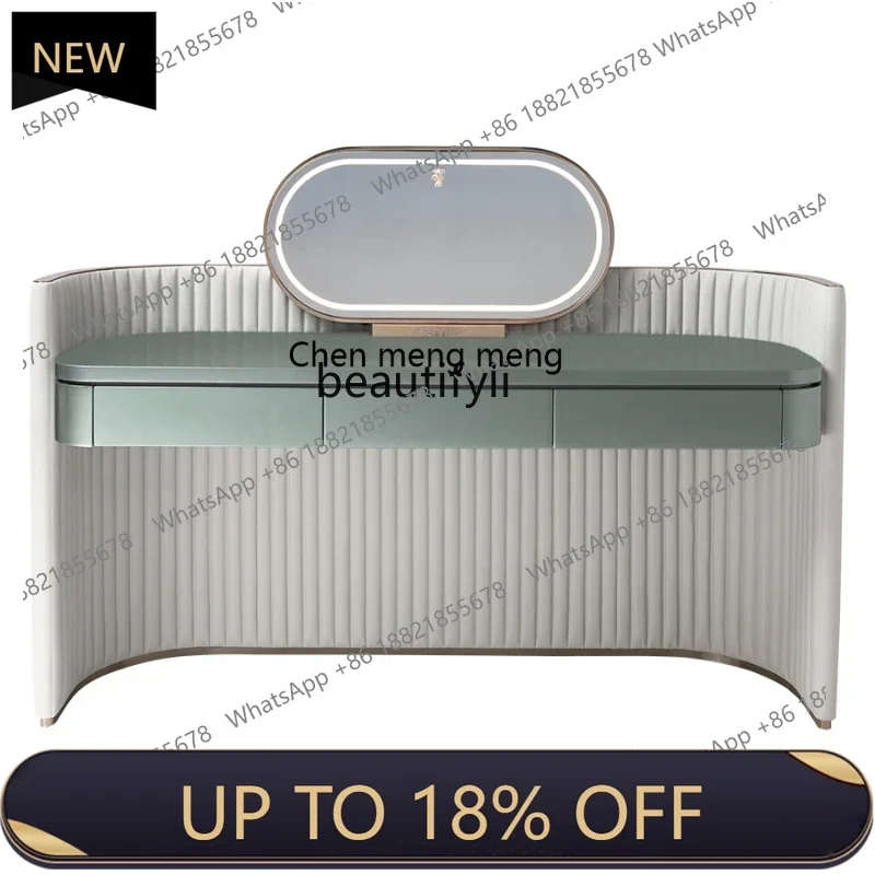 P178 Mobile da toeletta minimalista italiano a tre secchi Armadietto moderno integrato Luce Camera da letto di lusso Cabi per gioielli di fascia alta