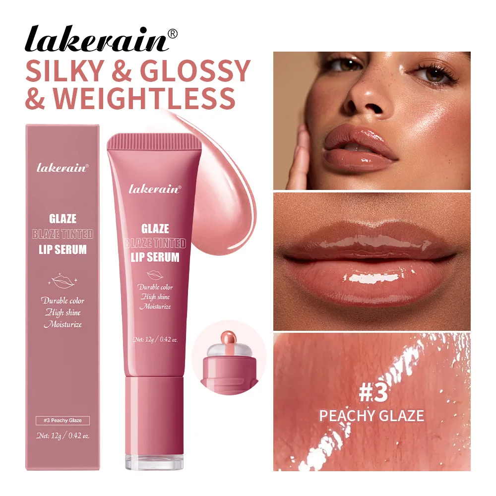 lakerain LipGloss Glowy Balm Tinted Lip Moisturizer Repairing Nourishing LipTint Glow Liquid Gel Hydrating Lips Care