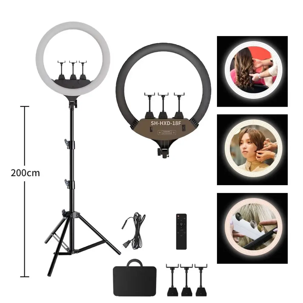 Ring Light 18inch Kit 36W 6500K Professional LED Control Stand Phone Holder Tube  Bag for Tattoo Lash Extension Barber Light