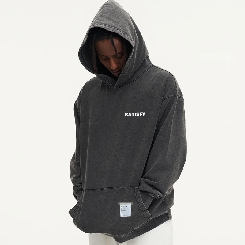 3  Satisfy SoftCell Men's Hoodie Running Cult Member Print Vintage Style Long Sleeve Cotton Sweatshirt with Pocket for Running