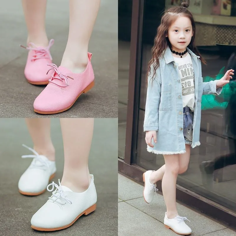 JGSHOWKITO Kids Shoes Boys Shoes Children's Casual Sneakers Girls Flats Candy   Soft Lace-up Classical Comfortable Hot