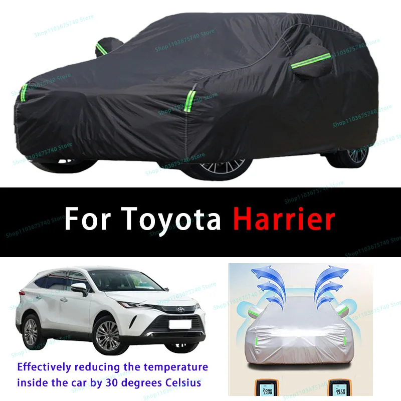 For Toyota Harrier Summer Full Car Covers Outdoor Sun uv Protection Dust Cooling Protective Auto Protective Cover