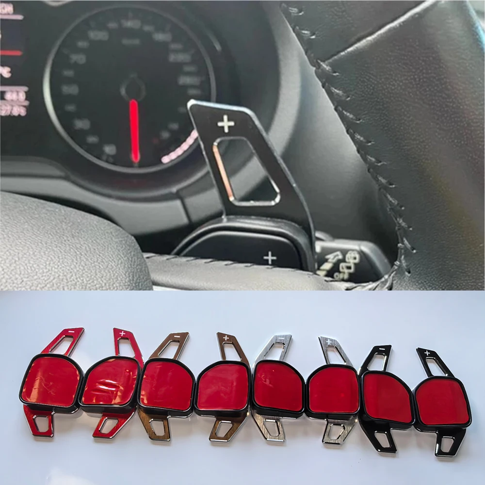 الألومنيوم عجلة القيادة مجداف شيفتر تمديد لأودي A3 S3 8V A4 S4 A5 S5 B8.5 A6 S6 A7 S7 C7 Q5 Q7 2013 2014 2015 2016 #1