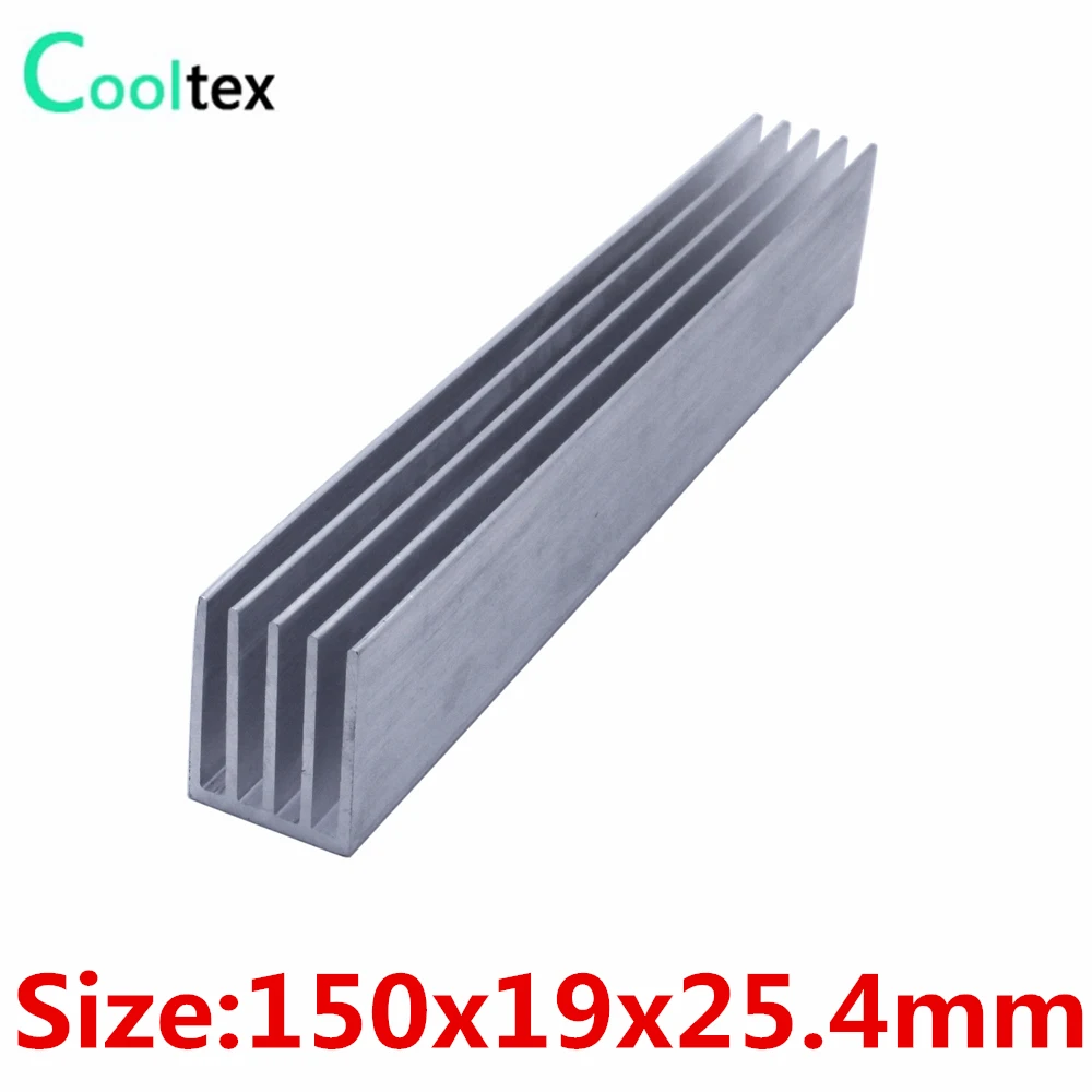 

(20pcs/lot) 150x25.4x19mm Aluminum heatsink heat sink radiator for chip LED cooling