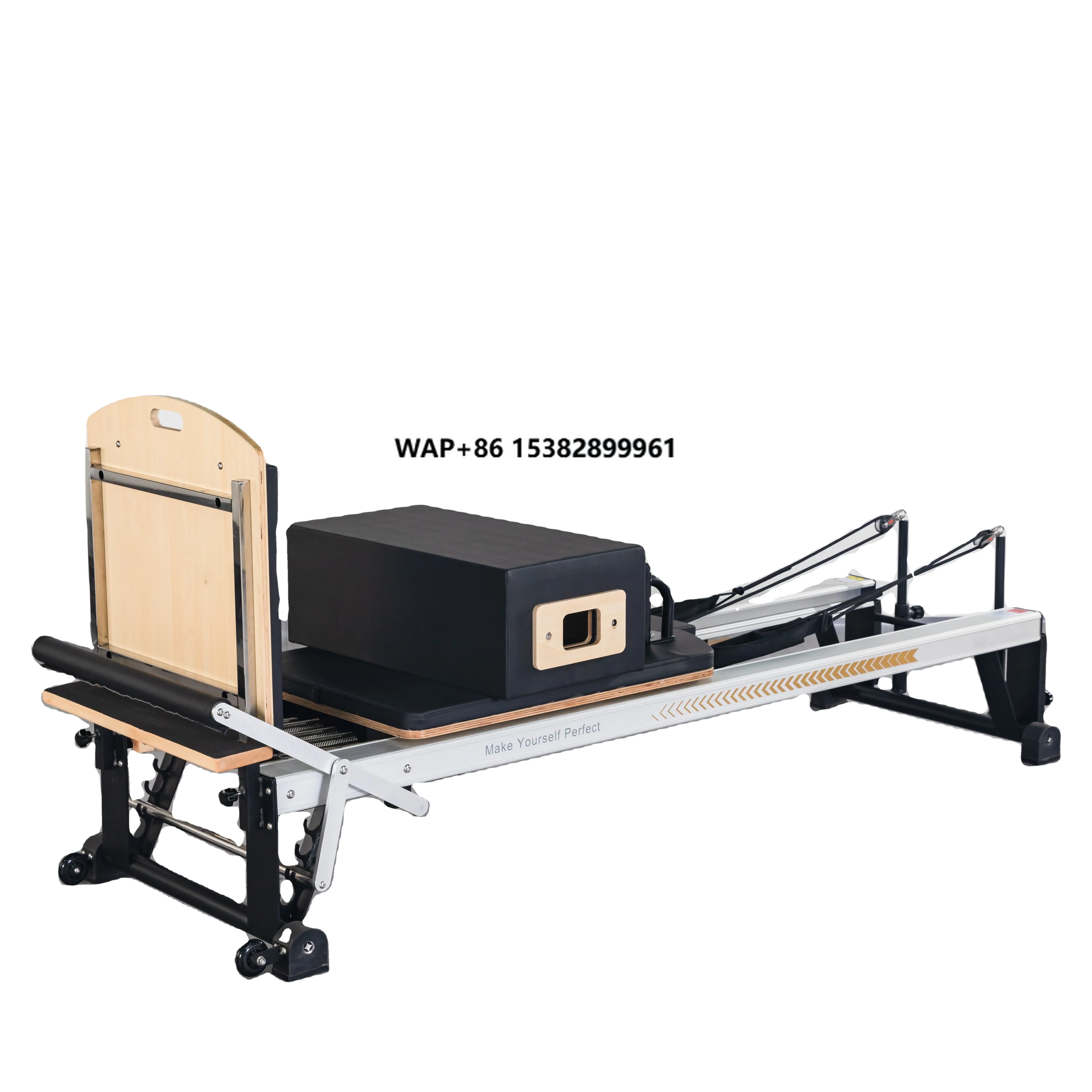 

2025 Hot Sale HUAVIGOR HK-Y07-01 Durable Adjustable Eco-Friendly Aluminum Alloy Pilates Reformer Machine Small Black Pilates