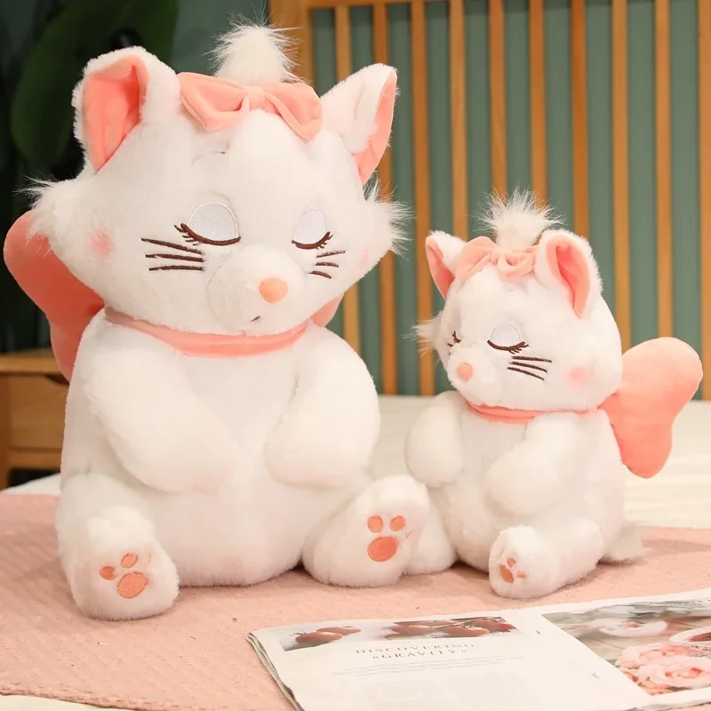 30/45cm Sweet White Cat Doll Plush Toy Fluffy Kawaii Cartoon Animal Plushie Peluche TV Movie Female Kitten Character Girls Gift