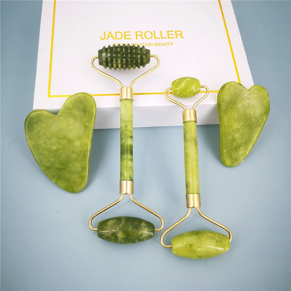 

Facial Massage Roller Double Heads Jade Stone Face Lift Hands Body Skin Relaxation Slimming Beauty Health Care skin care tools