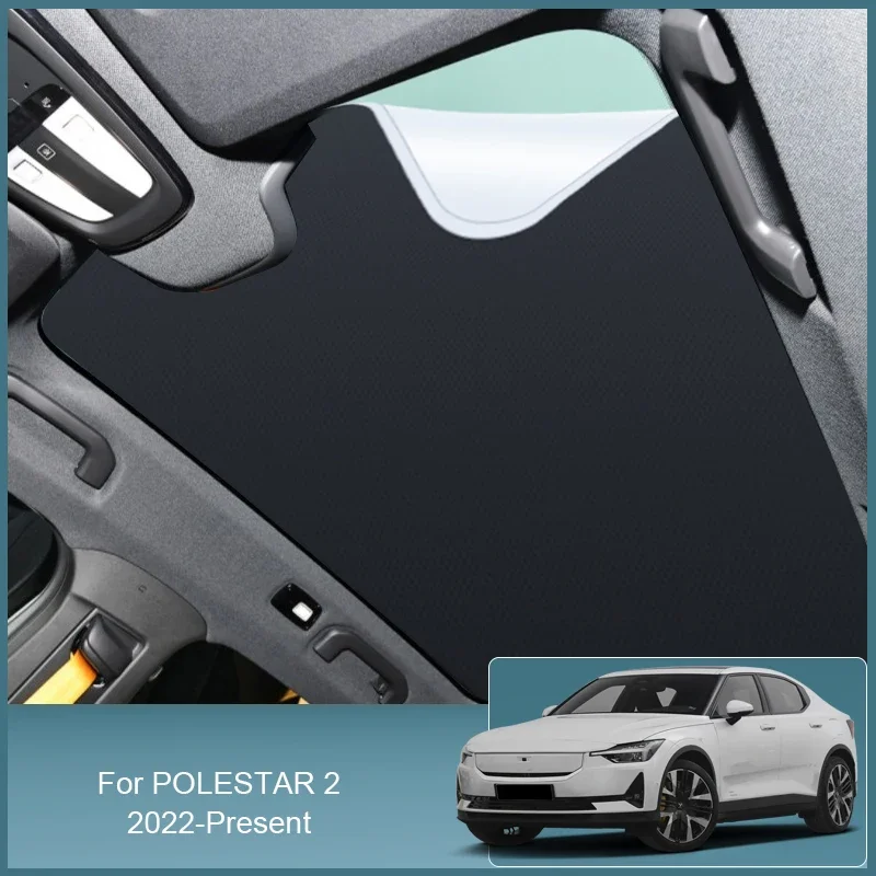 

Car Electrostatic Adsorption Sunshade For POLESTAR 2 2022-2025 Sticker Sunshade Skylight Blind Shading Internal Auto Accessories