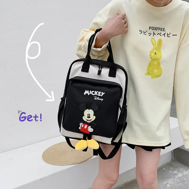 Disney Autumn Student Print Mickey School Bag Senior High School Students Backpacks Teen Girls Lovely Backpack Children Bag