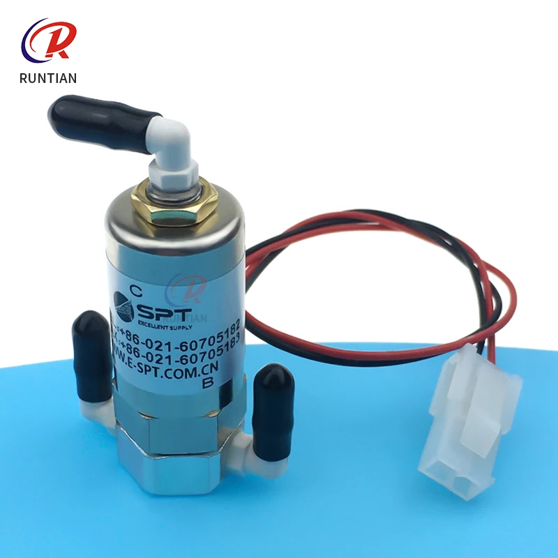2pcs Original Solenoid Valve for Allwin Solvent Printer SPT 24V 5.5W  8W Straight Bend 3-way Solenoid Valve for Printer