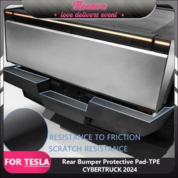 For Tesla Cybertruck 2024 Rear Bumper Tailgate Protection Mat TPE Trunk Cover Anti-dirty Pad Trim 2025 Cybertruck Accessories