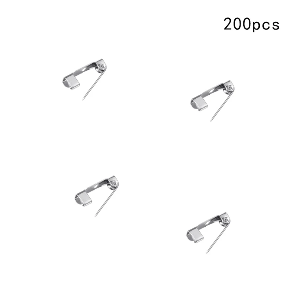 

200pcs Safety Back Pins Alloy Wear Resistance Clasp Brooch DIY Jewelry Sewing Safety Alloy Pin Pin Craft Needs