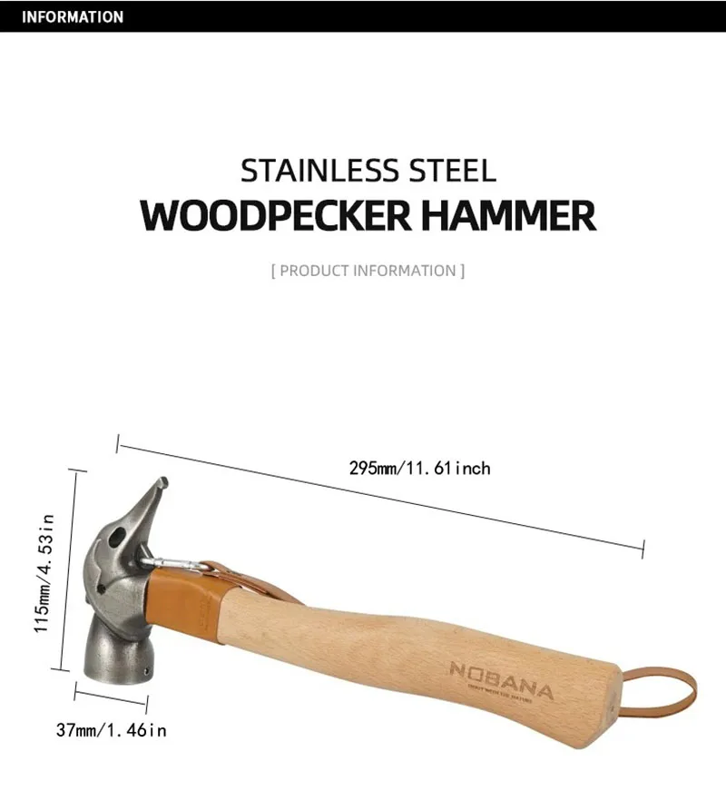 Neue Outdoor-Camping Edelstahl Hammer multifunktion ale Zelt Hammer Camping Hammer Holz bearbeitung Nagel Hammer Home Handwerkzeuge – Detail 11