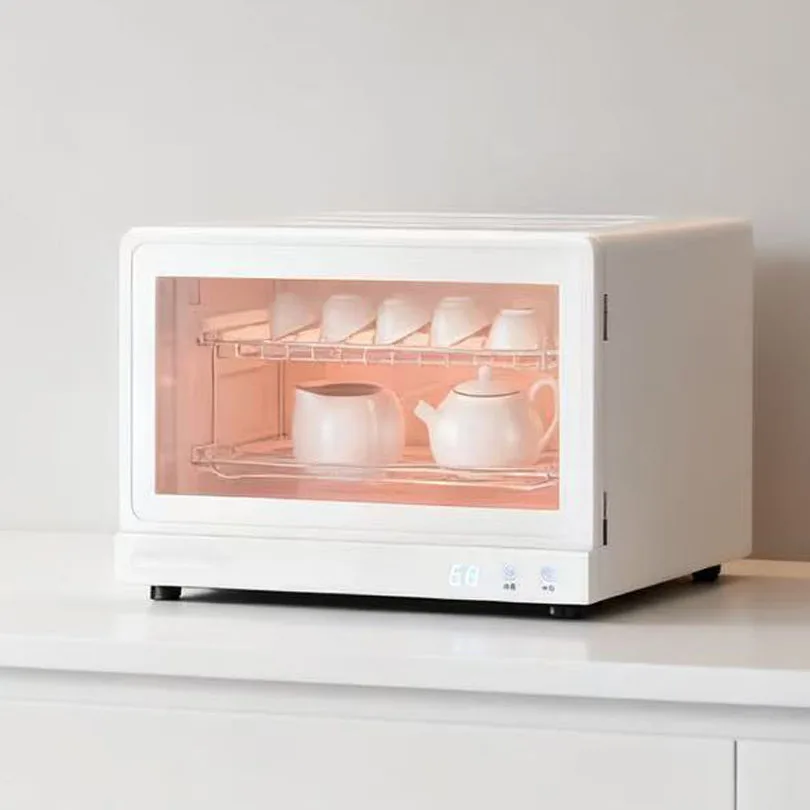 

Multi-Purpose Small Home Sterilizer Desktop Cabinet for Tee Sets Cups Kitchenware Pot Dish Disinfection Cabinet