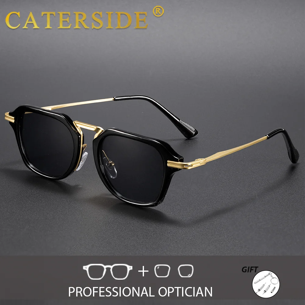 

CATERSIDE новые ретро-панк унисекс оптические очки высококачественные металлические очки по рецепту уличные универсальные модные очки UV400