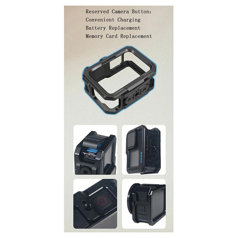 Cage For Gopro 13 Metal Cage Quick Release Mount Full Protective Frame Case Accessories