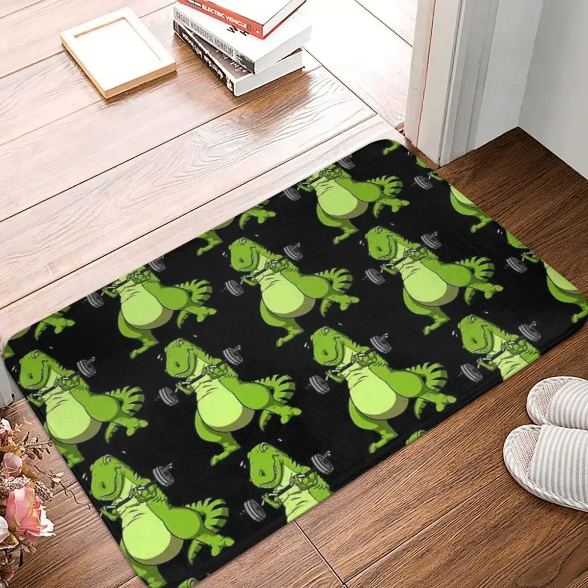 T-Rex Dinosaur Fitness Non-slip Doormat Floor Mat Water oil proof Carpet Rug for Kitchen Entrance Home Bedroom Footpad Mats