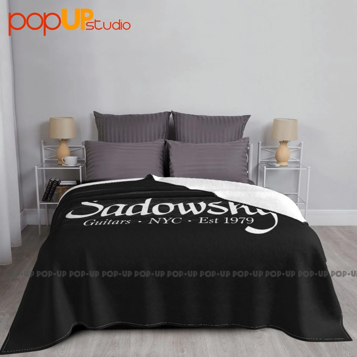 Sadowsky Nyc Pickup Guitar Logo Blanket Sheet Lightweight Cover Blanket