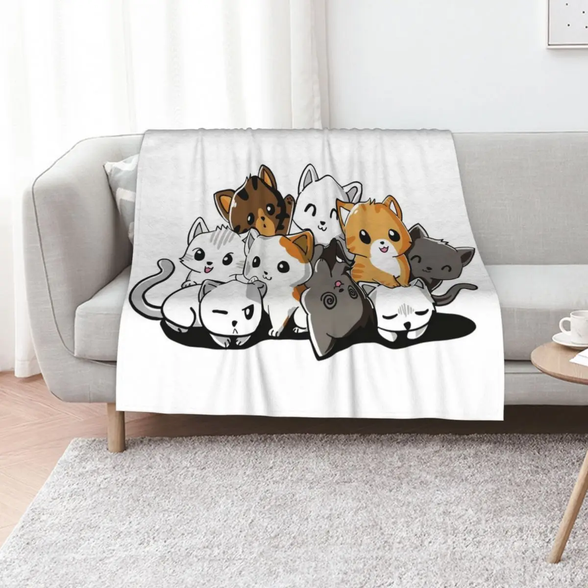 Cute cat compilation Throw Blanket Decorative Throw Designers Beautifuls For Sofa Thin Comforter Blankets