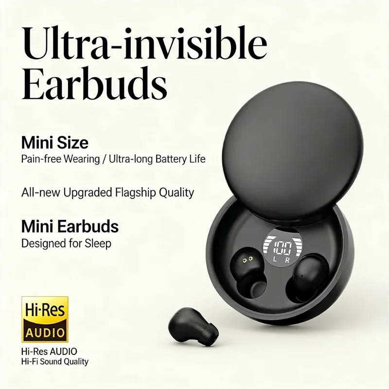 

SK26- mini wireless bluetooth headset small earbuds sleep work sports invisible headphones HD HIFI bass sound quality earphones