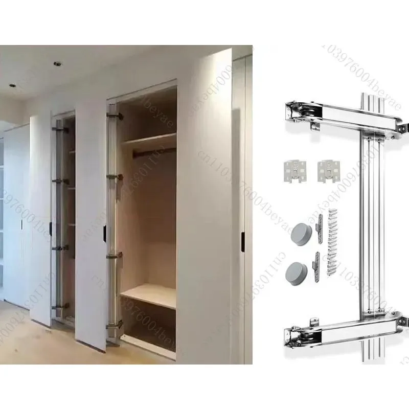 Bus door translation hinge bookcase translation door track folding damping buffer wardrobe cabinet