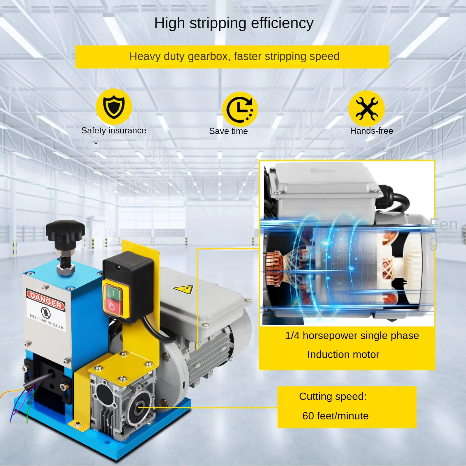 

SMS-025 Automatic Electric Wire Stripping Machine Portable Wire Stripper, Wire Stripping Machine Tool