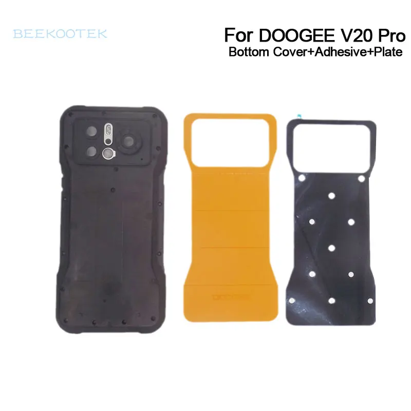 New Original DOOGEE V20 Pro Battery Cover Back Case Bottom Case With Cover Plate Adhesive Parts For DOOGEE V20pro Smart Phone