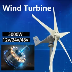 5kw Wind Turbine Generator 5000W With MPPT/Charge Controller Windmill RV Yacht Farm Small Wind Generator Home Use