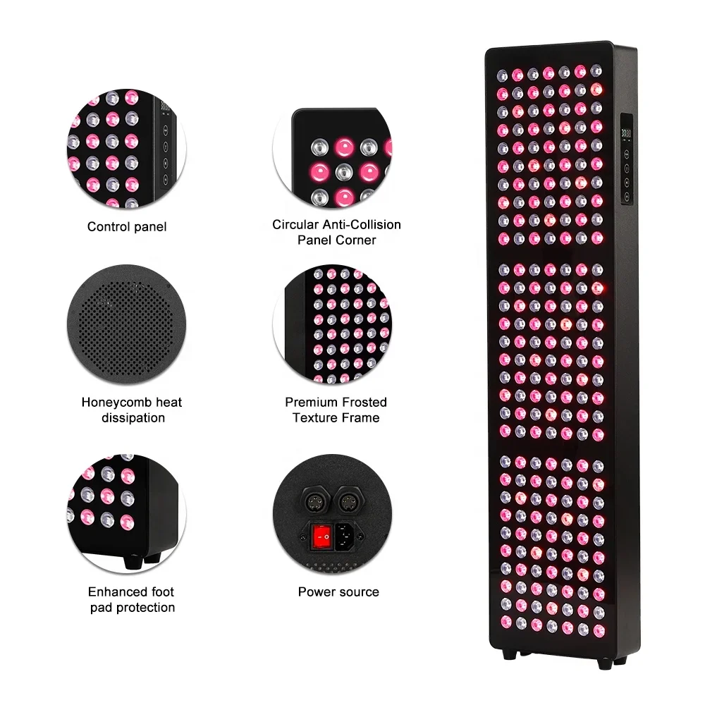 OEM/ODM 7 Wavelengths AZURE RH1000 Phototherapy Near Infrared Full Body 660nm 850nm Device Led Red Light Therapy Panel