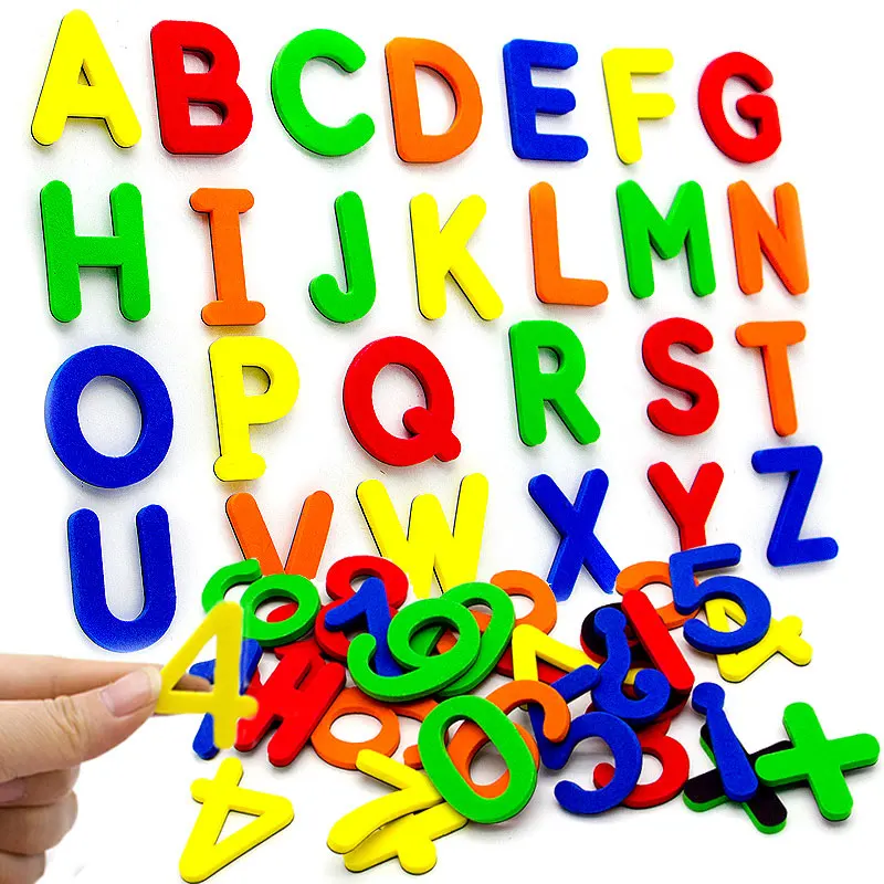 Magnetic Alphabet Letters EVA Foam Refrigerator Stickers Toddlers Kids Learning Spelling Counting Educational Toys Gift