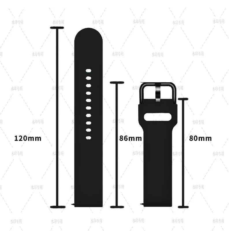 20mm/22mm Watch band For Amazfit GTS 4 mini/2/2e/GTS2 Mini/GTR 3/Pro/47mm/GTR2/2e/stratos 2/3 Sport Silicone Bracelet