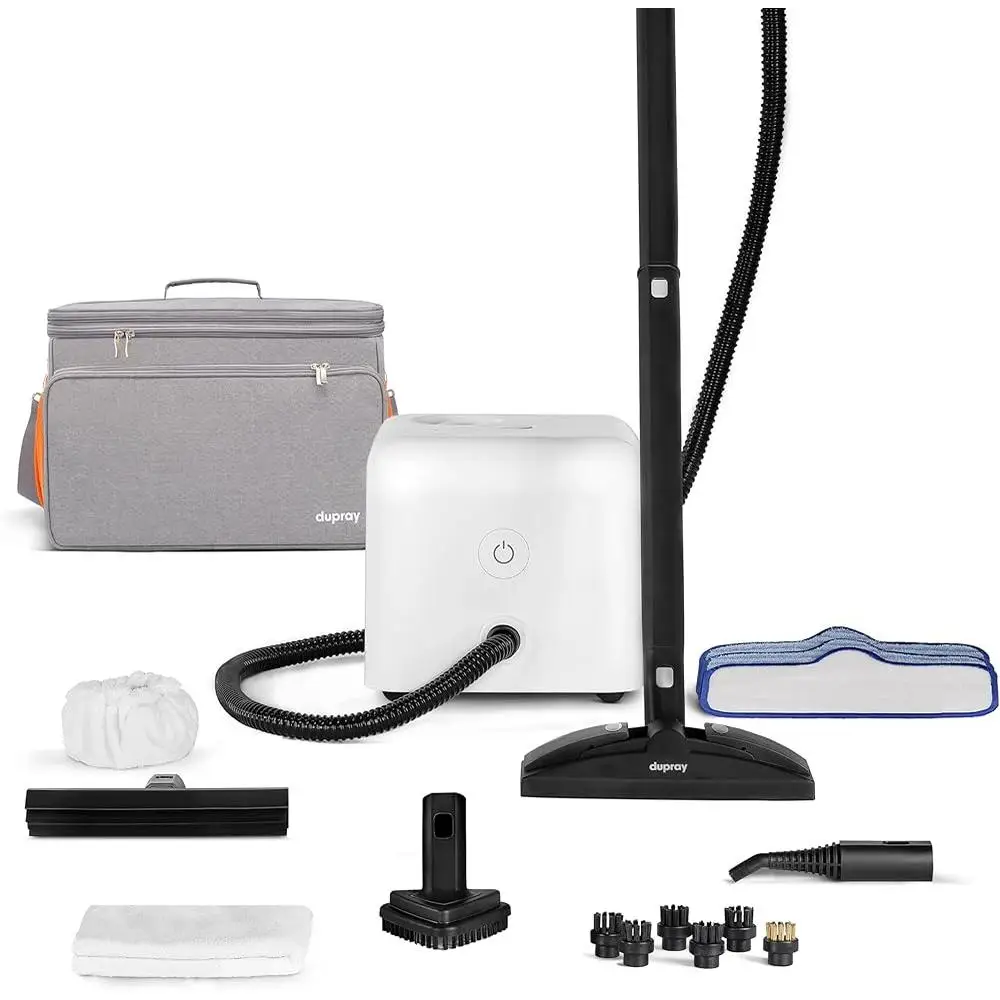 منظف بخار قوي خالي من المواد الكيميائية مكون من 17 قطعة، مجموعة متعددة الاستخدامات، بلاط الأرضيات، تنجيد السيارات، تصميم محمول صديق للبيئة