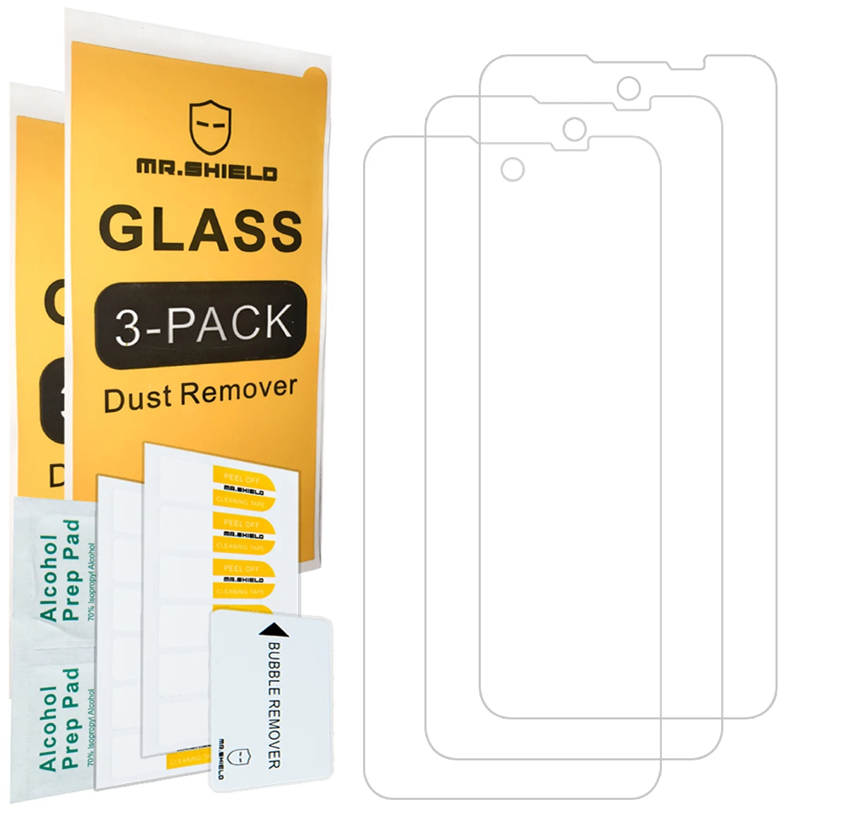 Mr.Shield [3-Pack] Screen Protector For Cubot KingKong Power [Tempered Glass] [Japan Glass with 9H Hardness] Screen Protector