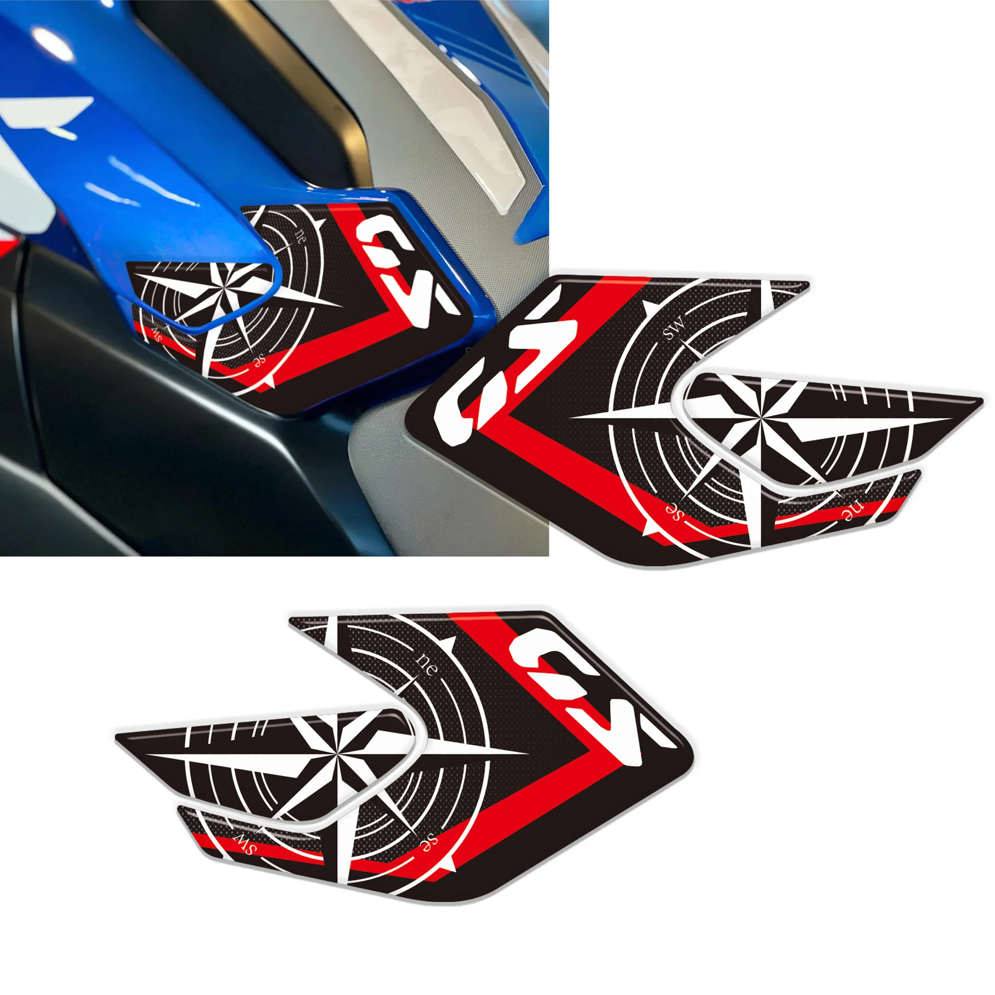 For BMW R1300GS R 1300 GS 1300GS Trophy Triple Black Option 719 ADV Adventure Protector Tank Pad Decal Decorative Sticker 2023+