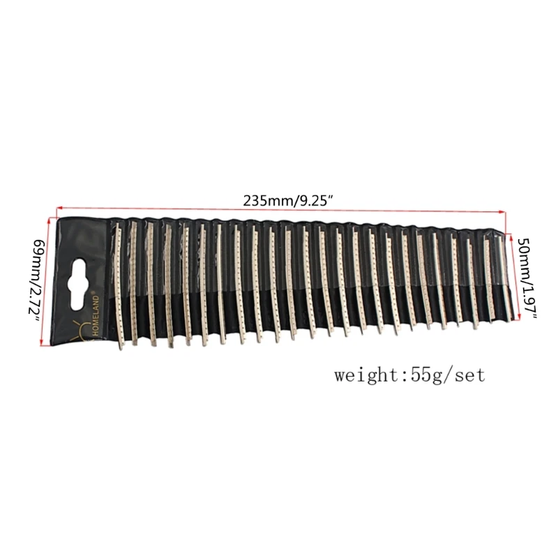 24Pcs Stainless Steel 2.7mm Width 24 Frets Guitar Fret Wires Fretwire Set for Electric Guitar Bass Guitar Fingerboard R66E