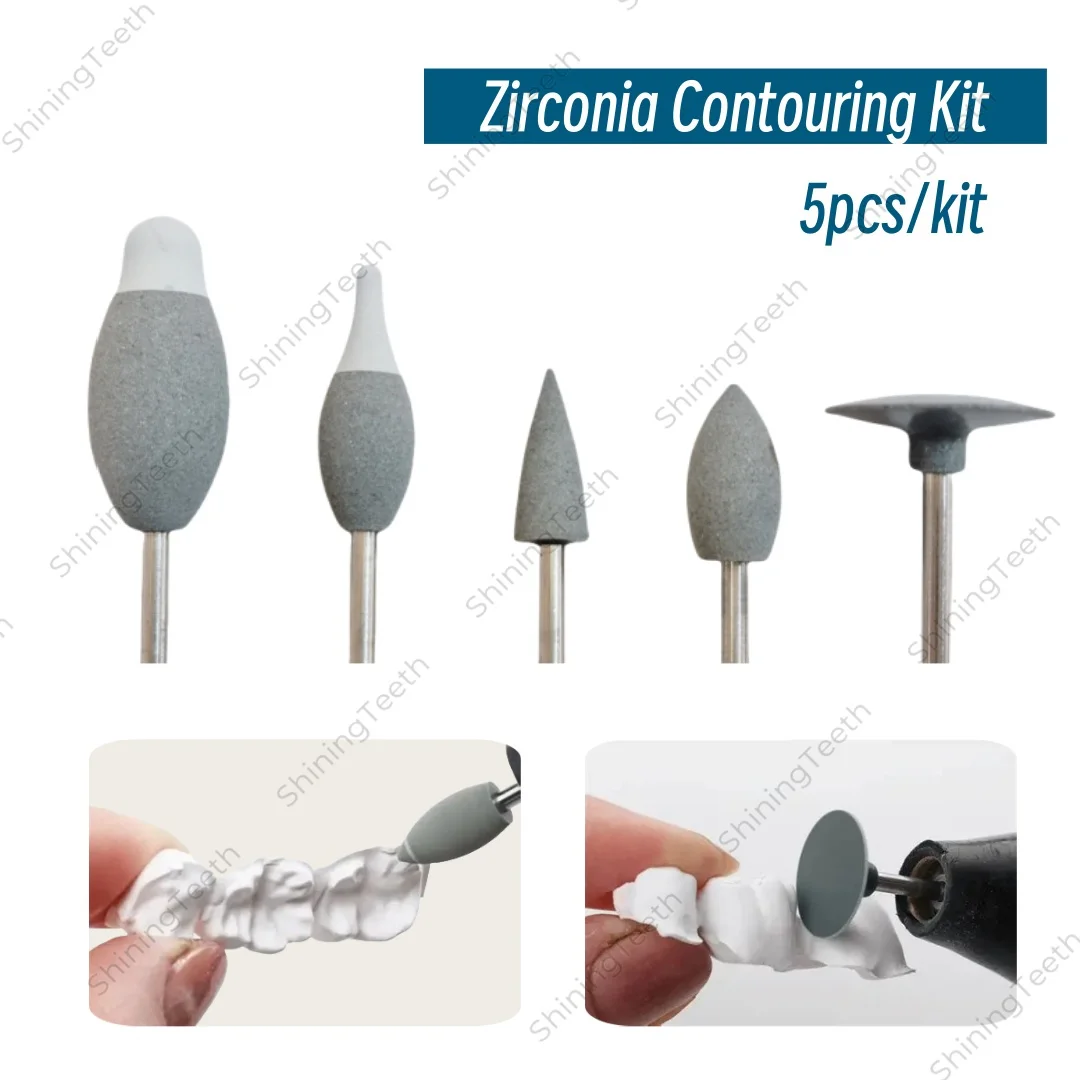 

Dental Zirconia Contouring Kit Pre-sintered Zirconia Shaping Bur Polisher 2-in-1 Polishing And Grinding Before Crystallization