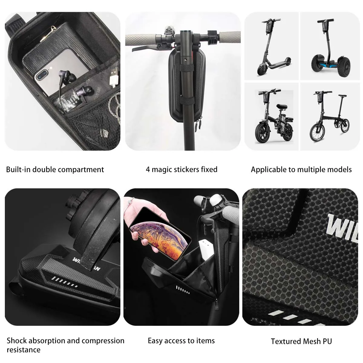 Electric Scooter Bag Accessories Wild Man Adult Waterproof for Xiaomi Scooter Front Bag Bike Bicycle Bag Case Rainproof 2L 3L 5L