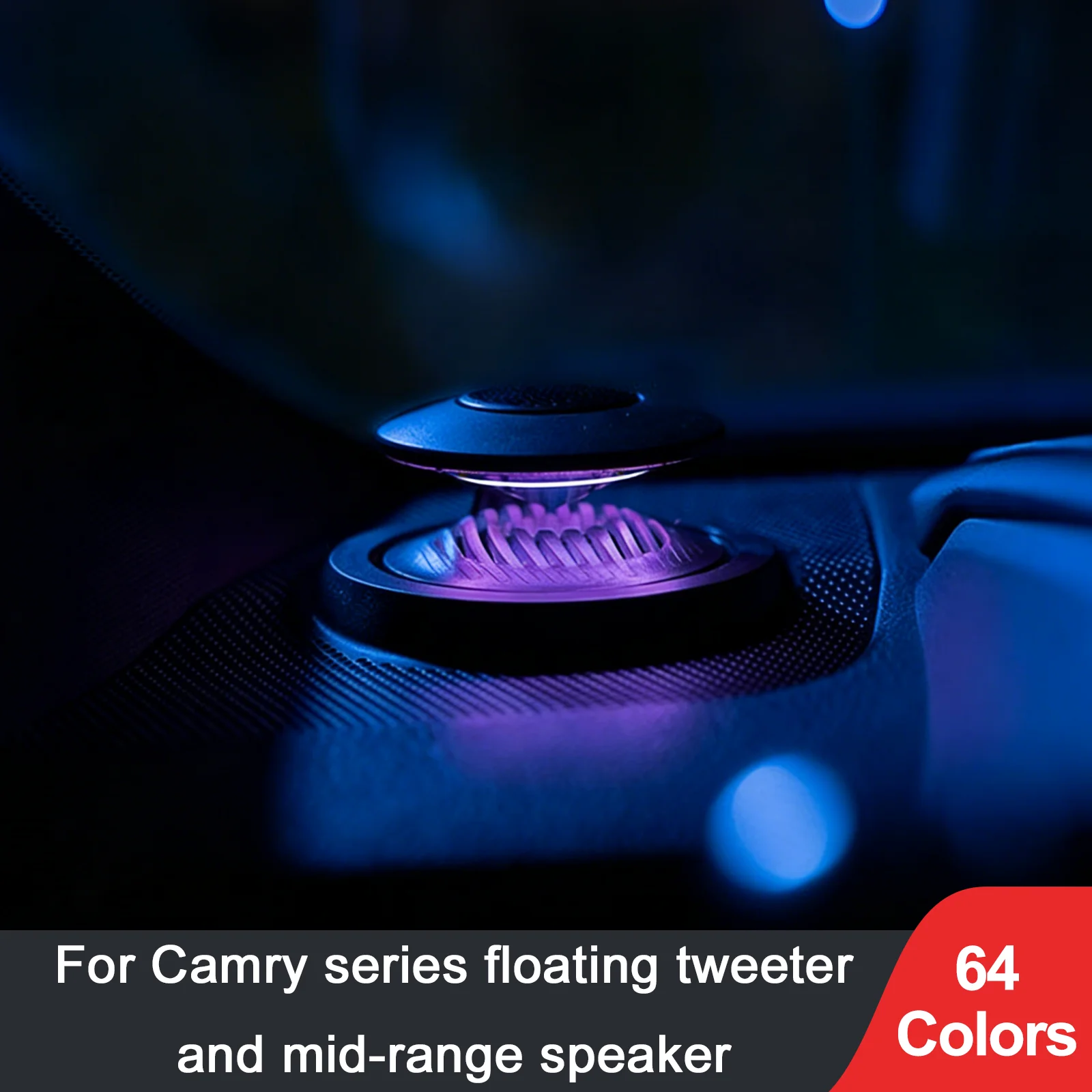 Ezonetronics for 8th Toyota Camry 2018-2023 Motorized Floating Speakers Tweeters Ambient Light-128 Color LED, Plug & Play OEM