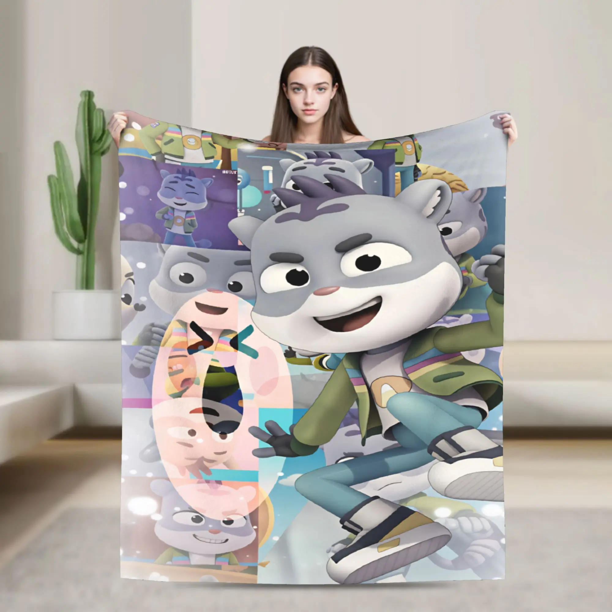 The Creature Cases Cartoon Animation Television Blankets Soft Bedding Throws Winter Plane Travel Home Decor Novelty Bedspread