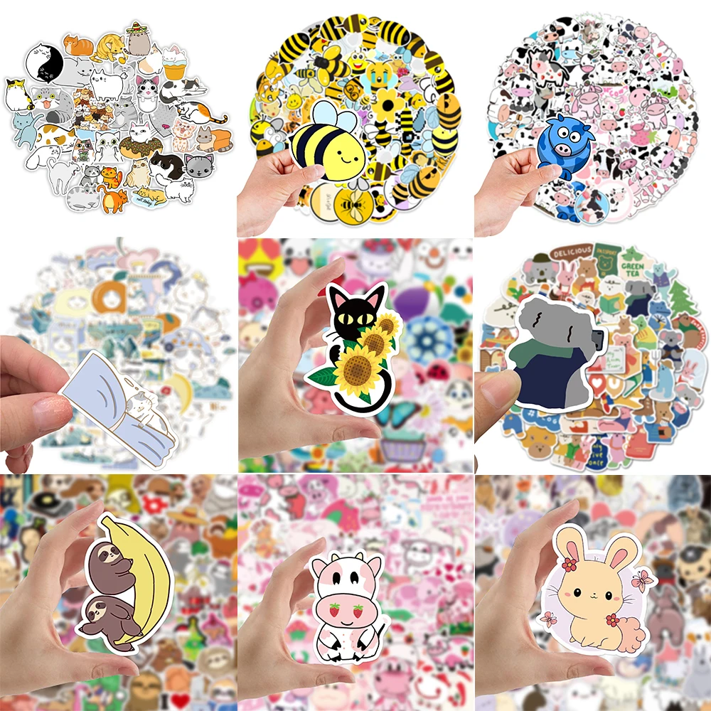 10/30/50PCS Cartoon Stickers Series Creative Small Animal Graffiti Laptop Guitar Helmet Suitcase Skateboard Decoration Wholesale