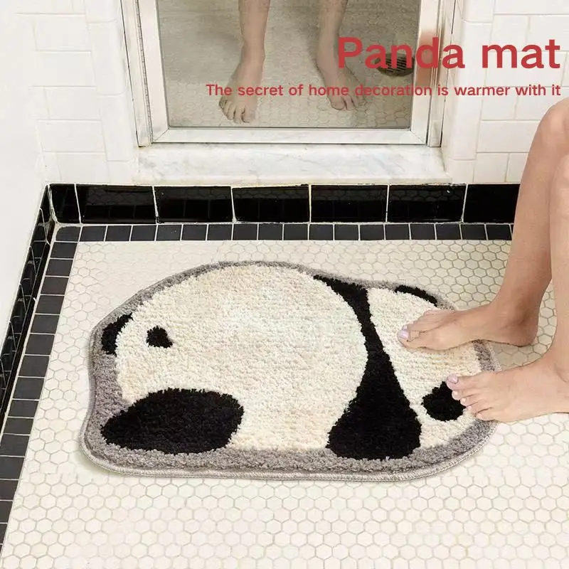 

Милый кавайный ковер в форме панды, пушистый плюшевый напольный коврик, нескользящий ковер с животными для детской комнаты, декора спальни, домашний подарок для детей
