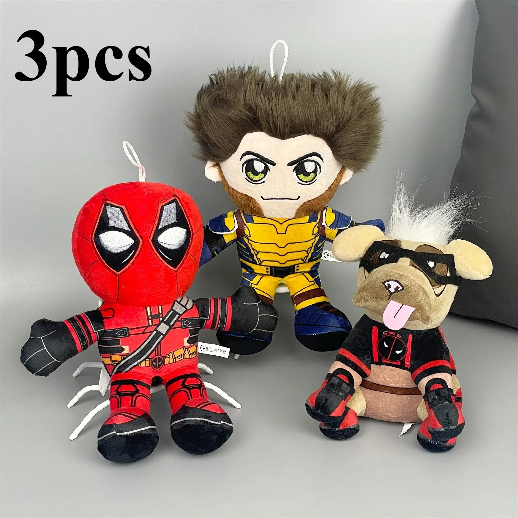 

Set New Cartoon 25cm Deadpools Plush Dolls Action Soft Stuffed Throw Pillow 2024 Movie Plush Gifts for Fans Kids Birthday