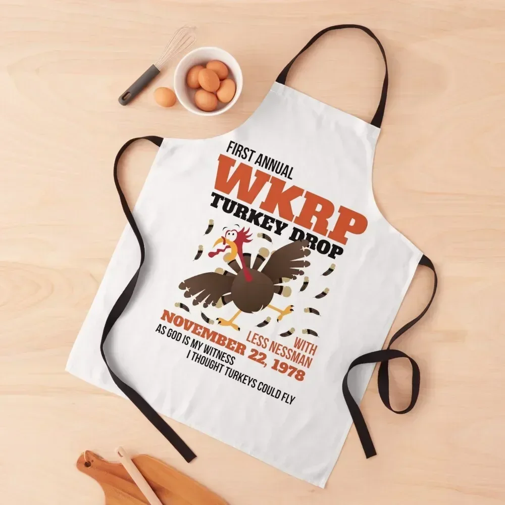 

First Annual WKRP Thanksgiving Day Turkey Drop Apron Teacher kitchen utensil Apron