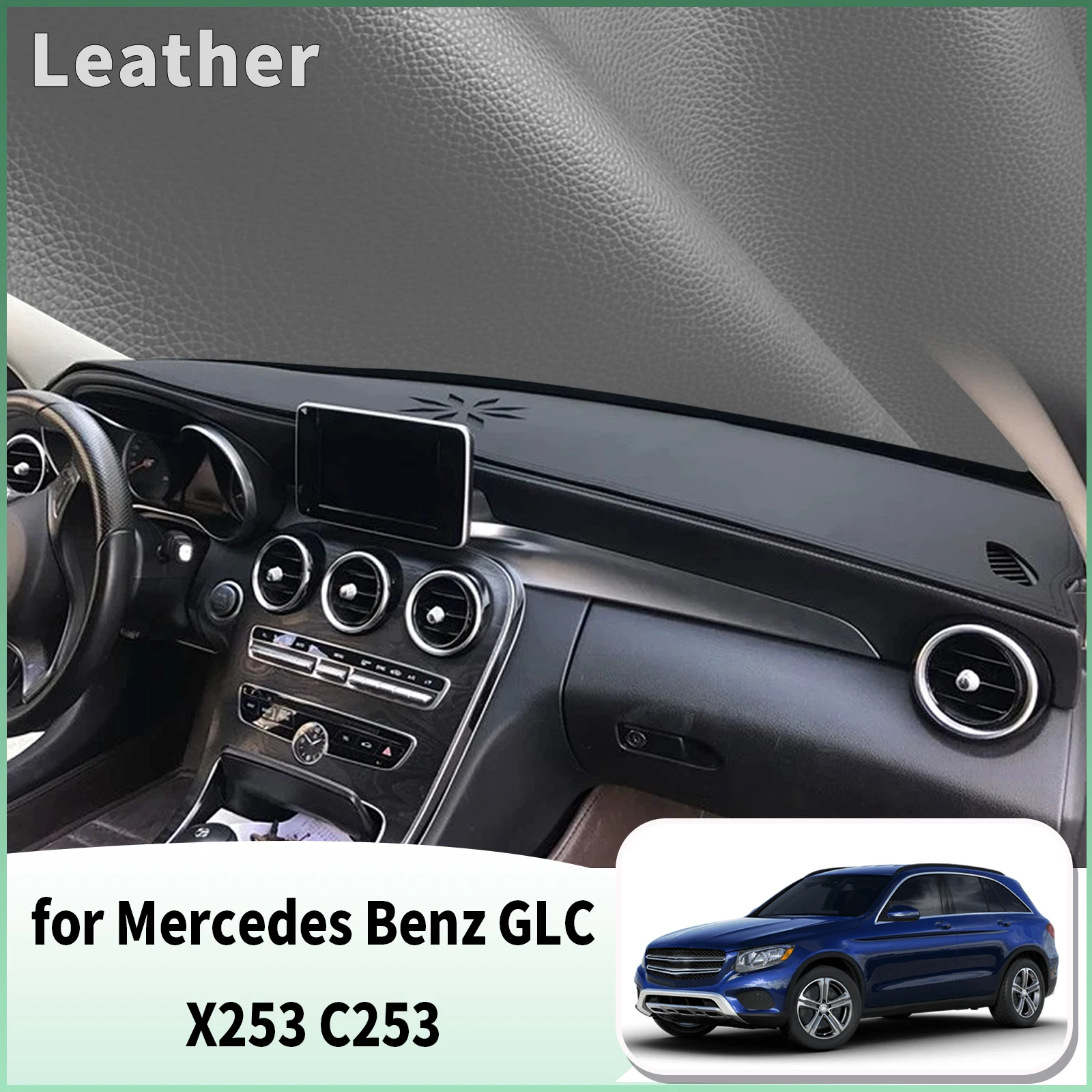 for Mercedes Benz GLC Class Coupe X253 C253 Dash Mat Dashboard Cover Dashmat Anti-Reflection Heat Insulation Sun Protection
